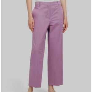 Theory High-Rise Straight Pants - Stretch Chino Lilac Crop Trouser Size 6